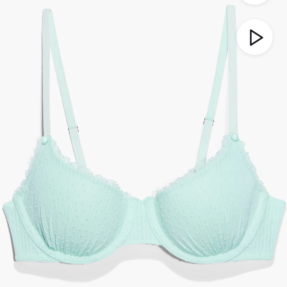 Savage x‎ Fenty Mint Green Back to the Boudior Balconette Bra Sz. 36DDD